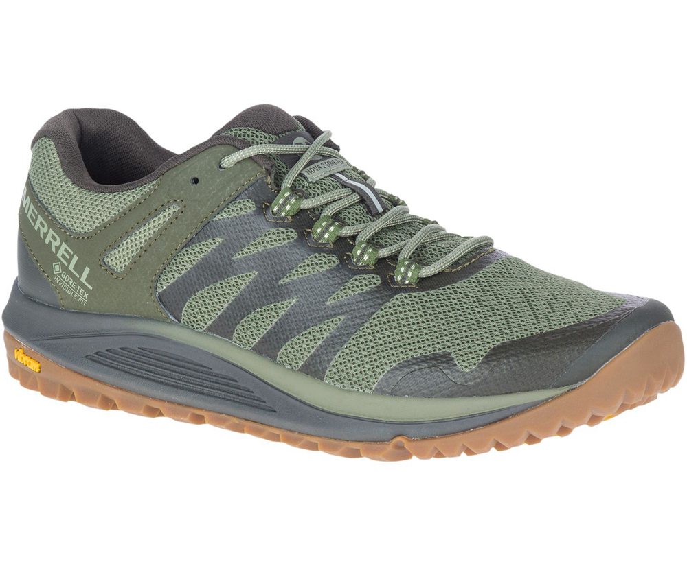 Buty Trekkingowe Merrell Męskie Oliwkowe - Nova 2 Gore-Tex® - 426097-DXQ